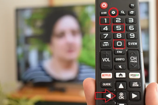 Key combination to enter the hidden menu of an LG Smart TV

