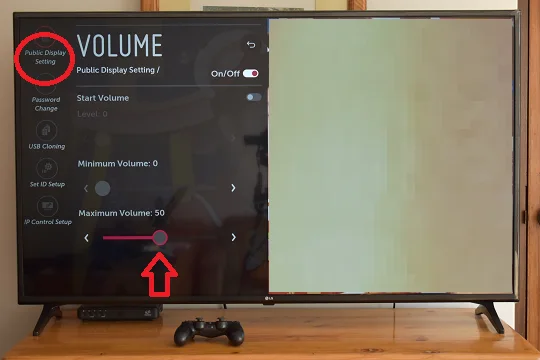 Limiting the volume of an LG Smart TV