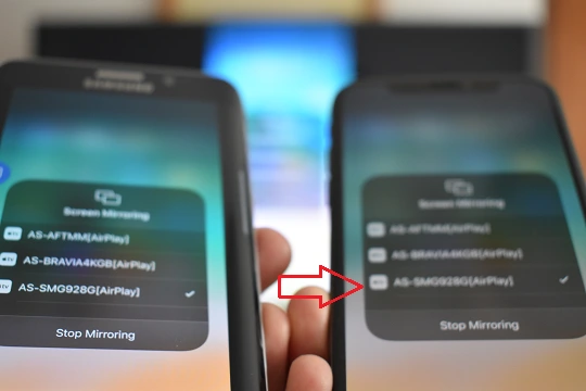 Mirroring an iPhone screen to an Android phone

