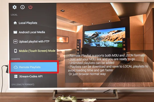 Remote Playlists function on GSE Smart IPTV