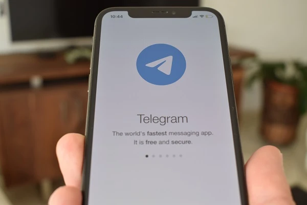 Telegram app on an iphone smartphone