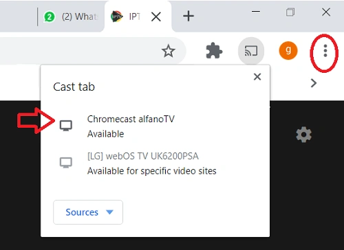 Casting a IPTV list form Chrome to TV