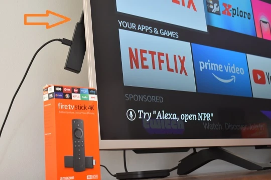 Fire TV connected to TV
