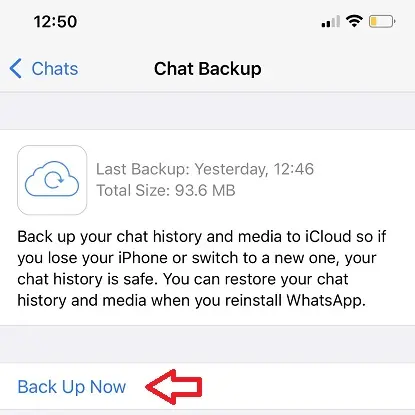 Get back all whatsapp chat history