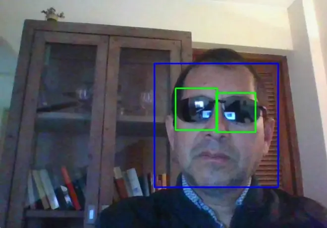 Face detection with OpenCV and Haar Cascades using the webcam